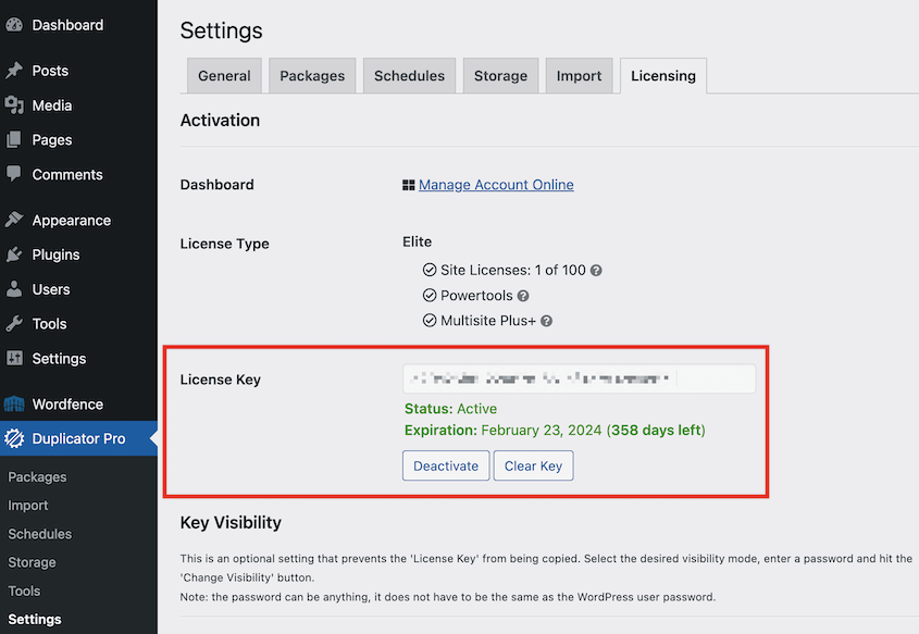 Hướng Dẫn Sao Lưu và Di Chuyển Website Dễ Dàng với Plugin Duplicator 2 Duplicator License Key