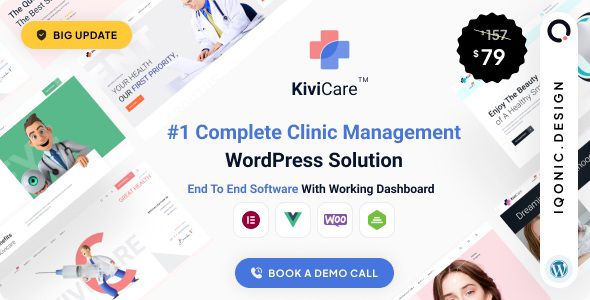 Giao diện KiviCare Medical Clinic & Patient Management trên WordPress