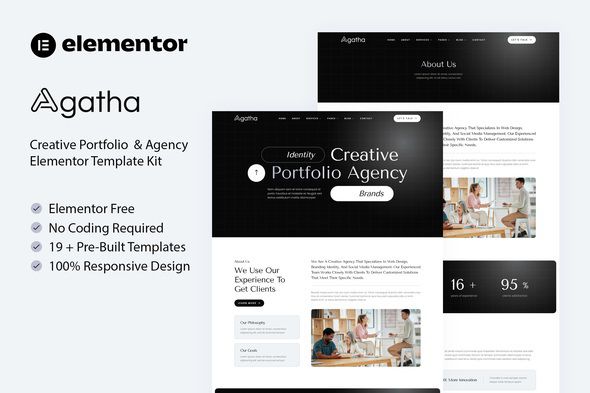 Agatha Creative Portfolio & Agency Elementor Template Kit