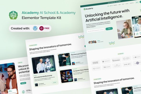 Aicademy AI School & Academy Elementor Template Kit
