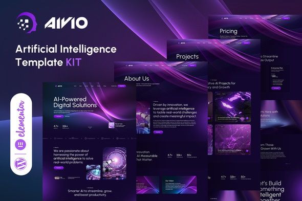 Aivio – Artificial Intelligence Elementor Template Kit 1 Aivio Artificial Intelligence Elementor Template Kit
