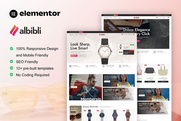 Albibli Woocommerce Store Elementor Template Kit