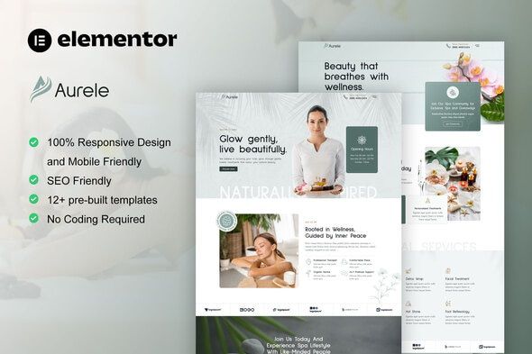 Aurele – Spa & Healing Treatments Elementor Pro Template Kit 1 Aurele Spa & Healing Treatments Elementor Pro Template Kit