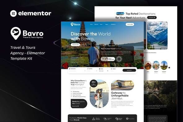 Bavro Travel & Tour Agency Elementor Template Kits