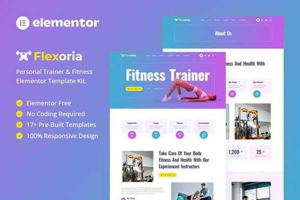Flexoria Personal Trainer & Fitness Elementor Template Kit