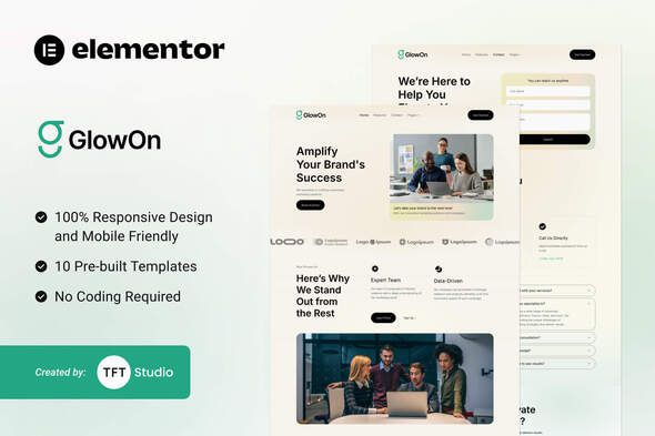 GlowOn Digital Marketing Agencies Elementor Template Kit