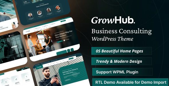 GrowHub Business Consulting WordPress Theme
