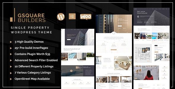 GSquare Single Property WordPress Theme