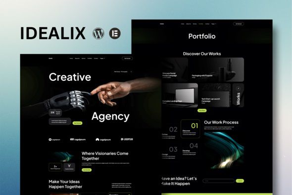 Idealix Creative Digital Agency Elementor Template Kit