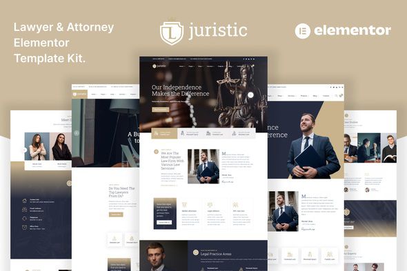 Juristic Lawyer Attorney Elementor Template Kit