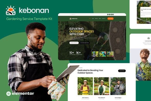 Kebonan Landscape & Gardening Service Elementor Template Kit