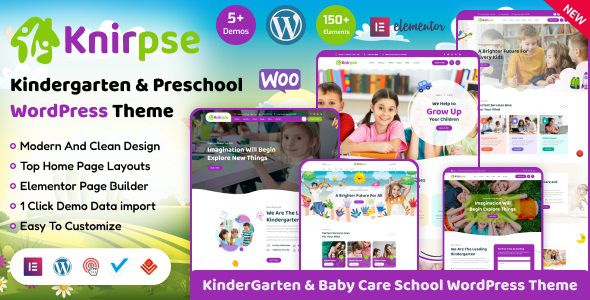 Knirpse – Kindergarten, School & Baby Care WordPress Theme 1 Knirpse Kindergarten, School & Baby Care WordPress Theme