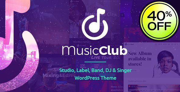 Music Club Band & DJ WordPress Theme