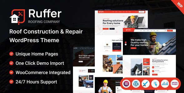 Ruffer Roof Construction & Repair WordPress Theme
