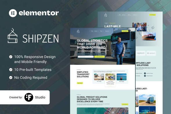 Shipzen – Logistics & Transportation Elementor Template Kit 1 Shipzen Logistics & Transportation Elementor Template Kit