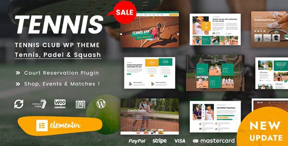 Spyn Tennis Club WordPress theme