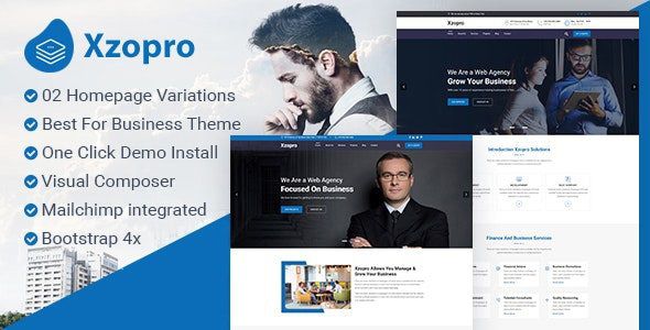 Xzopro Finance And Business WordPress Theme