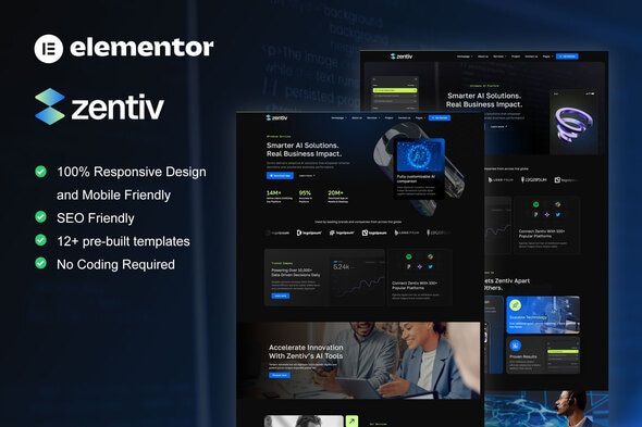 Zentiv AI Services & Digital Company Elementor Kit