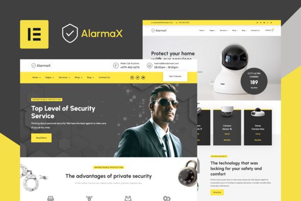 Alarmax – Security Services Elementor Pro Template Kit