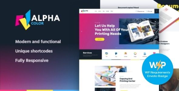 AlphaColor – Type Design & 3D Printing WordPress Theme