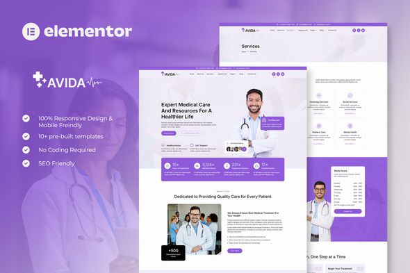 Avida – Health & Medical Elementor Template Kit