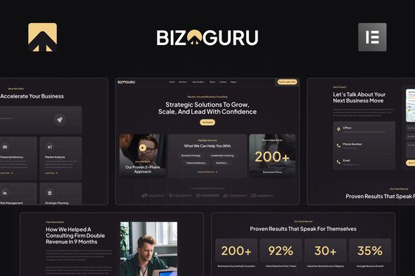 BizGuru – Business Consulting Elementor Template Kit