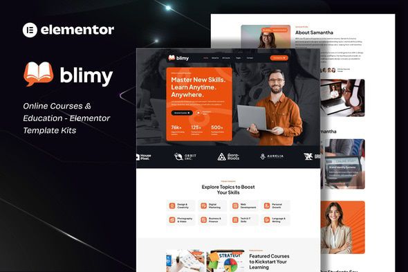 Blimy – Online Courses & Education Elementor Template Kits