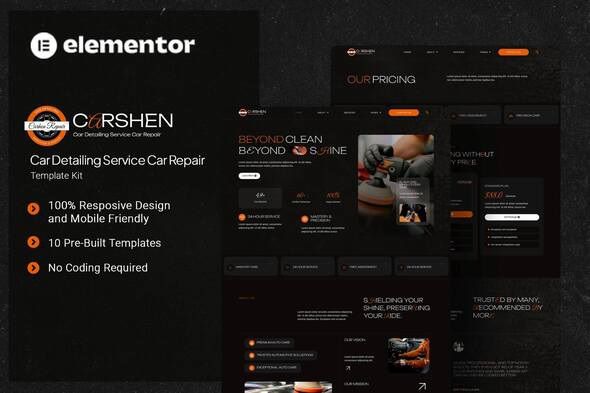 Carshen – Service Car Repair Elementor Template Kit
