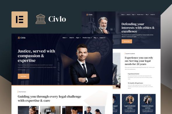 Civlo – Lawyer & Law Office Elementor Pro Template Kit