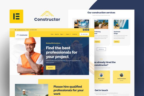 Constructor – Construction & Repair Elementor Pro Template Kit