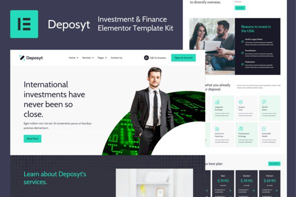 Deposyt – Investment & Finance Elementor Pro Template Kit