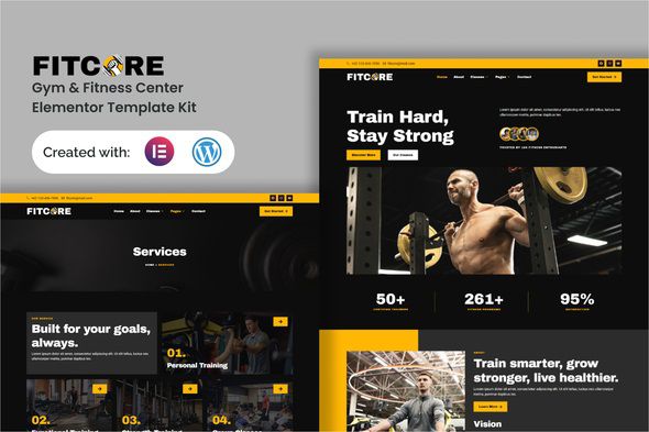 Fitcore – Gym & Fitness Center Elementor Template Kit