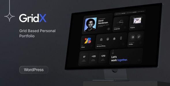 GridX – Minimal Personal Portfolio WordPress Theme