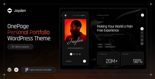 Jayden – Personal Portfolio WordPress Theme