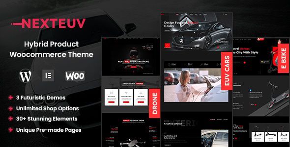 NextEuv – Single Product Shop, EV WordPress Theme