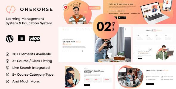 Onekorse – LMS Education WordPress Theme