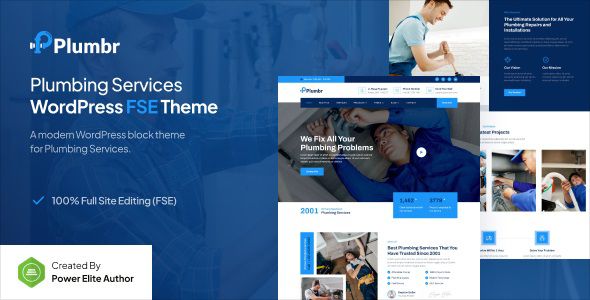Plumbr – Plumbing Services Gutenverse FSE WordPress Theme