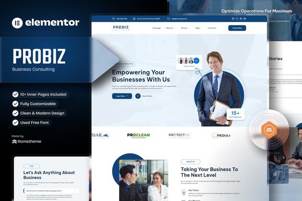 Probiz – Business Consulting Elementor Template Kit