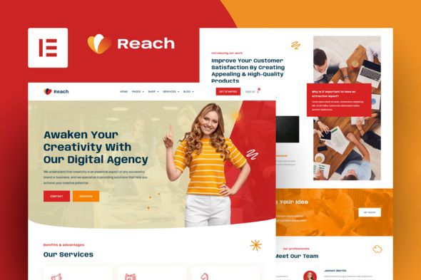 Reach – Digital Agency Elementor Pro Template Kit