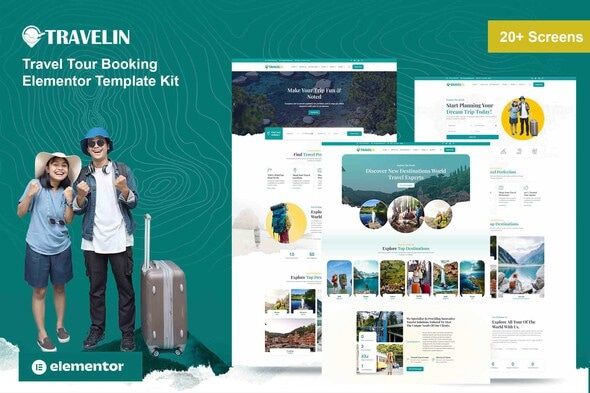 Travelin – Travel Tour Booking Elementor Pro Template Kit