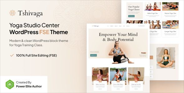 Tshivaga – Yoga Studio & Training Center Gutenverse FSE WordPress Theme