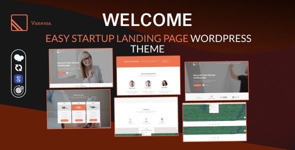 Vanessa - Easy Startup Landing Page WP Theme