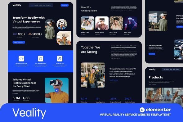 Veality – Virtual Reality Service Elementor Template Kit