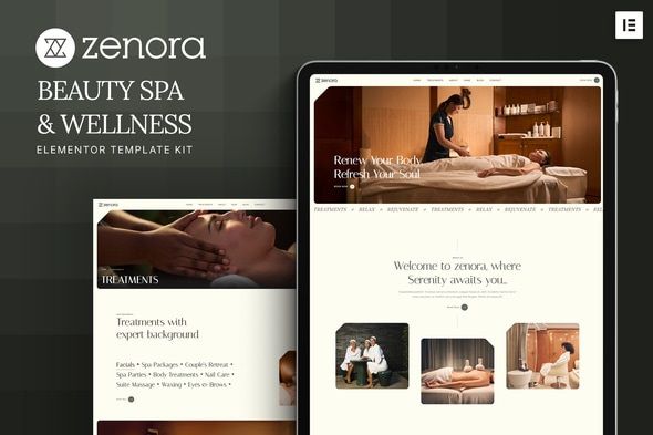 Zenora – Beauty Spa & Wellness Elementor Template Kit