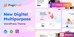 ProgriSaaS – Creative Landing Page WordPress Theme