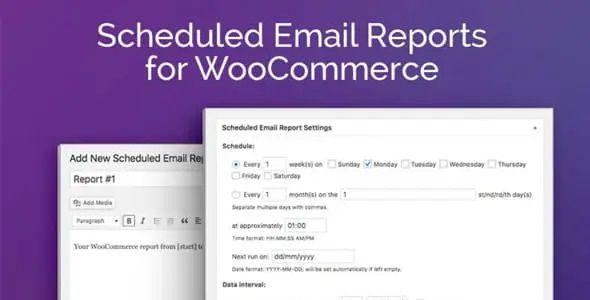 Scheduled Email Reports for WooCommerce 1 Scheduled Email Reports for WooCommerce