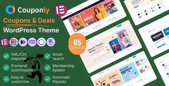 Couponly – Coupons, Deals, Discounts & Affiliate WordPress Theme