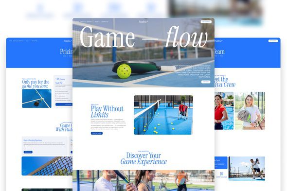 Padeliva - Modern Sporty Padel & Tennis Elementor Template Kit