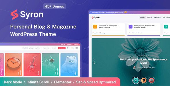 Syron – Personal Blog & Magazine WordPress Theme