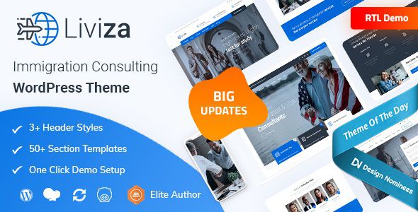 Liviza - Immigration Consulting WordPress Theme 1 Liviza
